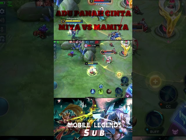 battle miya goldliner vs kembaran #mobilelegends #shorts class=