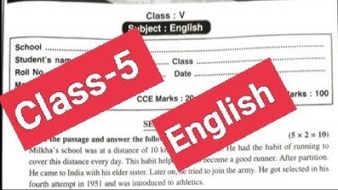 Class 5 English Sample paper 2023#pseb #solved #class5#english #finalexam2023