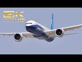 (4K) Boeing 777X 777-9 N779XW flying display at Farnborough AirShow 2022 FAB EGLF