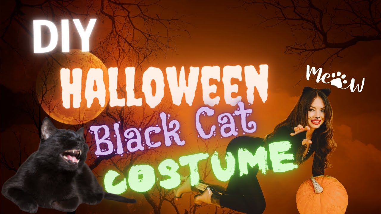 DIY Halloween Black Cat Costume YouTube