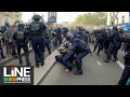 Manifestation contre la vie chre des incidents  paris  france 16 octobre 2022