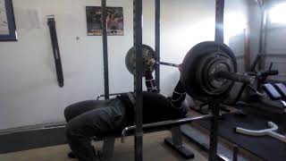 cole bench press 305x3