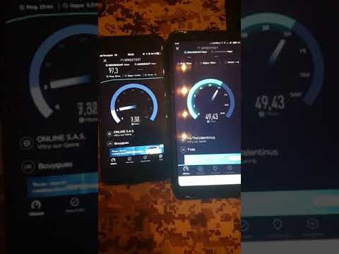 speed test FR 4G BOUYGUES VS FREE