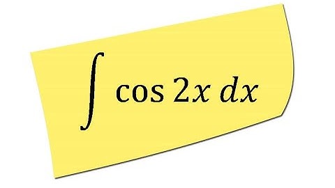 Integral of cos2x