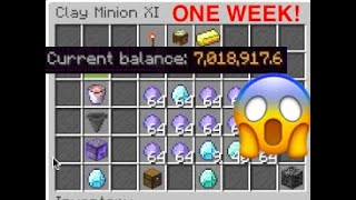 How much MONEY do CLAY MINIONS make in a WEEK