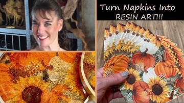 #239 How To Use Napkins In Fall Resin Coasters