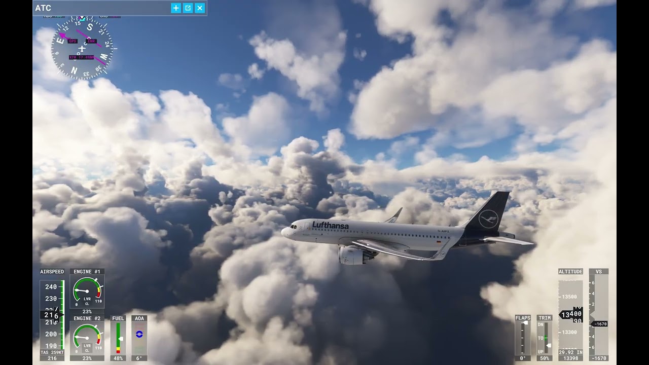 Lufthansa Airbus A320 approach and landing into Frankfurt EDDF - MSFS20