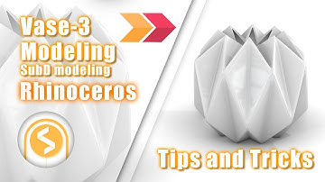 Rhino 3D tutorial for modeling vase-3 (Folded vase), entirely in Rhino 3D