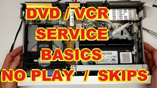 SONY SLV-D370P DVD VCR MAINTENANCE SKIPS WON'T PLAY REPAIR FIX