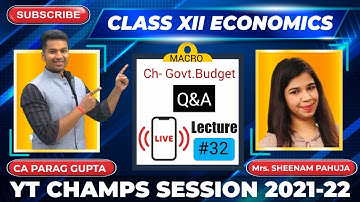 Class XII (Session 2021-22) : Economics - Lecture 32 | YTCHAMPS