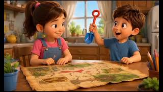  Leo Finds a Treasure  … But It’s NOT Gold! 👟💎 | The Backyard Treasure Map | Kids Story