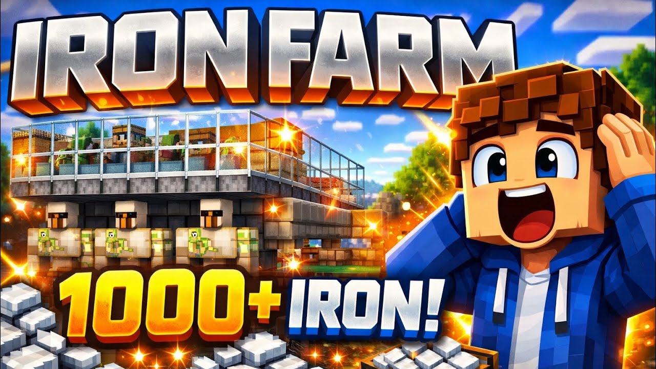 How I Built an Iron Farm Giving 1,000+ Iron!!