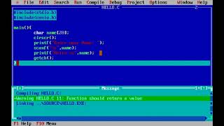 A simple C program to Greeting User.