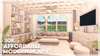 30k! BLOXBURG: Warm Affordable Modern Home | bloxburg house build | bloxburg speed build,