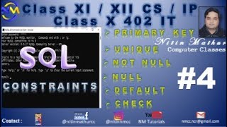 SQL CONSTRAINTS | CREATING TABLE WITH CONSTRAINTS | PART 4