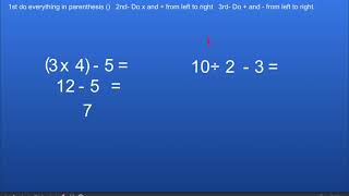 Order of Operations - Google Slides