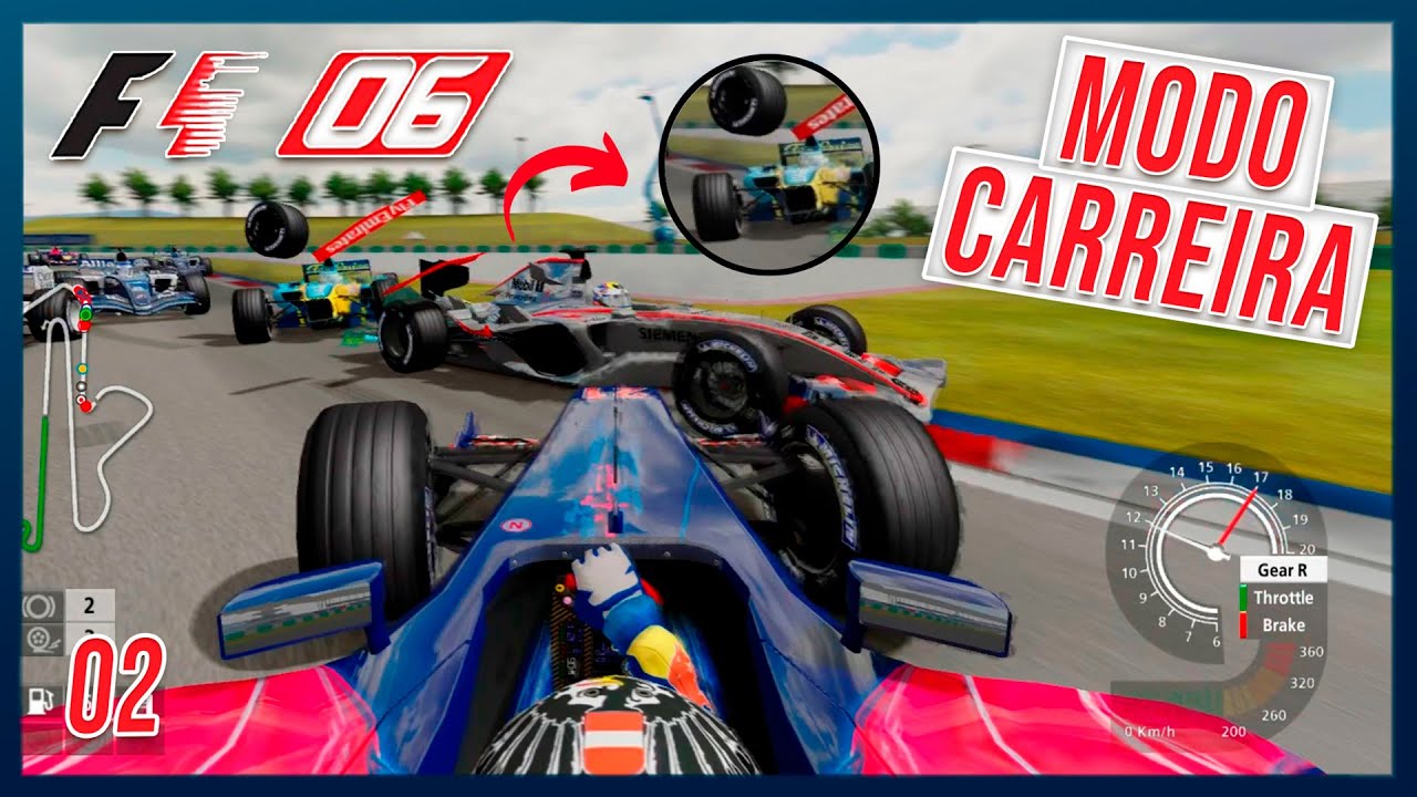 F1 2006 PS3 Championship Edition - Confusão na Largada na TORO ROSSO | Modo Carreira 02