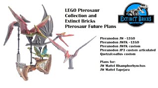 LEGO and LEGO Custom Pterosaur Collection (Pteranodon, Quetzalcoatlus, Dimorphodon)