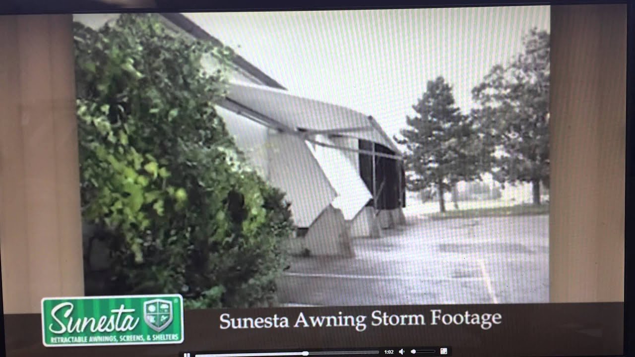 Sunesta Retractable Awning In Storm YouTube