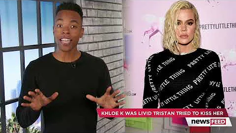 Khloe Kardashian DODGES Kiss From Tristan At True's First Birthday & Kanye Shades Tristan!