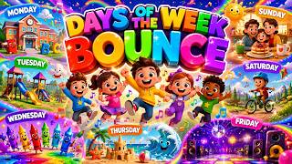 Days of the Week Bounce | Monday Tuesday Song for Kids | Learning Days of the Week