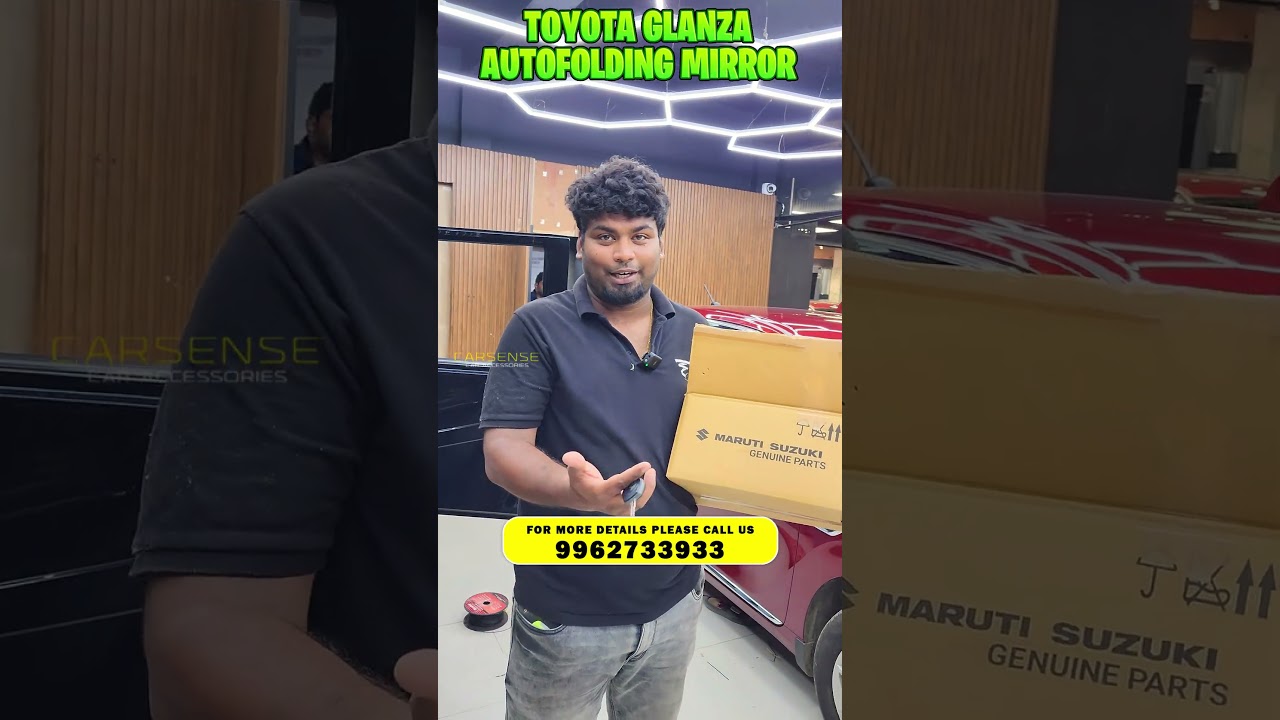 Toyota Glanza Autofolding Mirror | Genuine Spares | Car Accessories in Chennai | Car Sense 