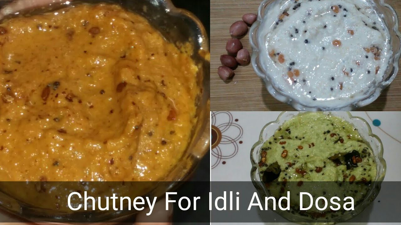 3 Easy & Quick Chutney Recipe For Idli And Dosa / Nariyal Ki Chutney