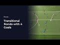 Transitional rondo with 4 goals  soccer coaching drill