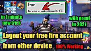 How to logout your ff account from other devices || Logout ff accounts | New trick in tamil on 2022 screenshot 5