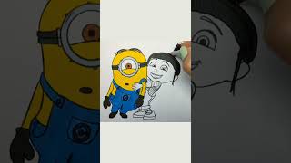 Minions Stuart and Agnes Coloring | Coloring Videos #painting #minions #enjoykids