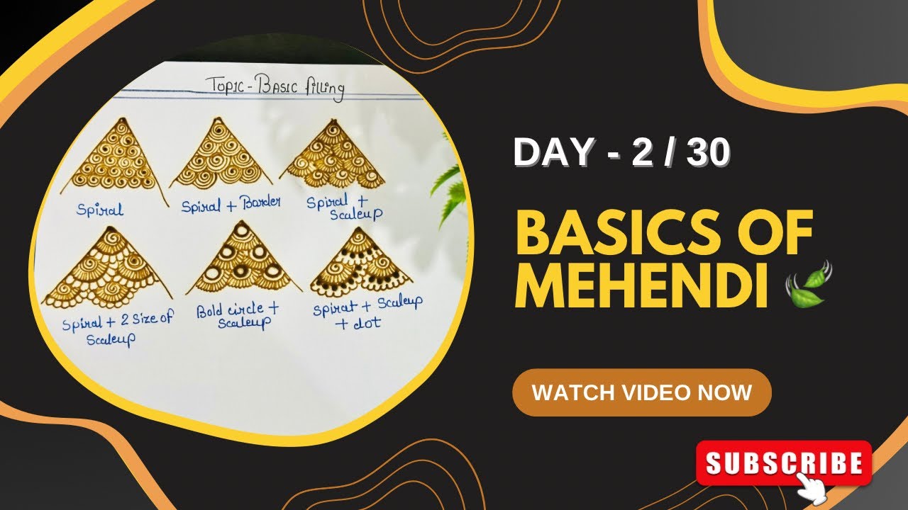 Day 2: Master Mehendi from Scratch! Free 30-Day Basic to Pro Henna Course– Start Your Journey Today!