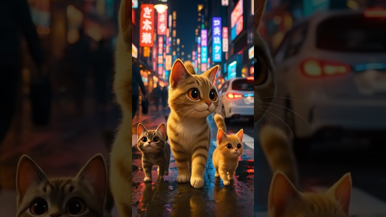 😻 The Cutest Cats in Tokyo 🐾 Pixar-Style Magic ✨ | Funny Kittens 🐱 