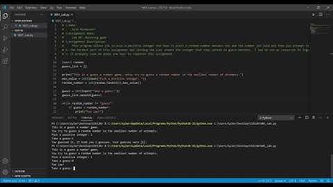 W01 Lab Guessing Game CSE130 Kyle R