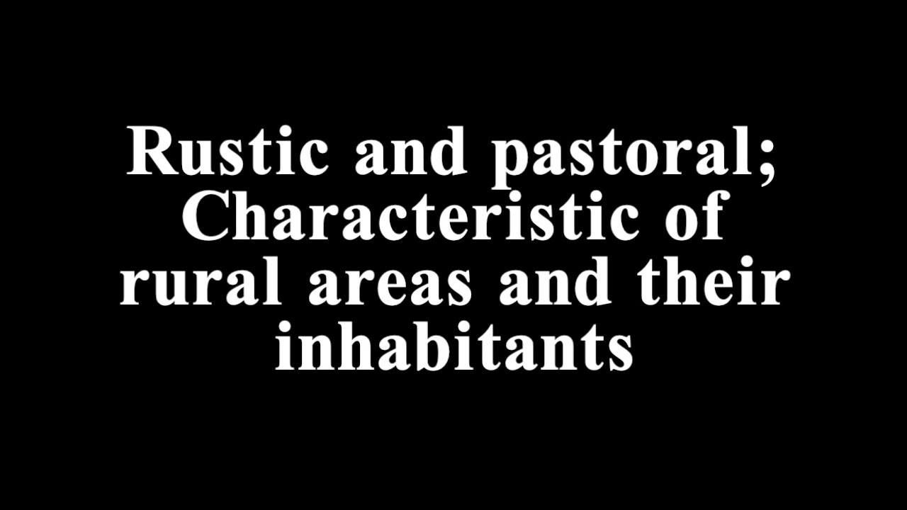 BUCOLIC Meaning with Visual YouTube