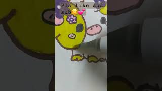 Golden Cow Drawing With Posca Markers