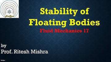 Stability of Floating Bodies (Fluid Mechanics Lecture 17)