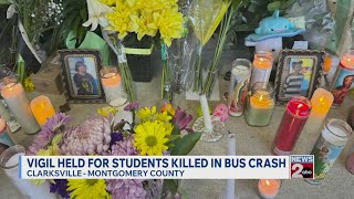 Vigil held for Montgomery County students who died after school bus crash