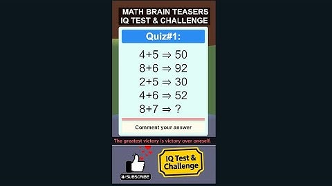 Math Brain Teasers: 4-Minutes IQ Test & Challenge (With Answer) #mathquiz #mathpuzzle