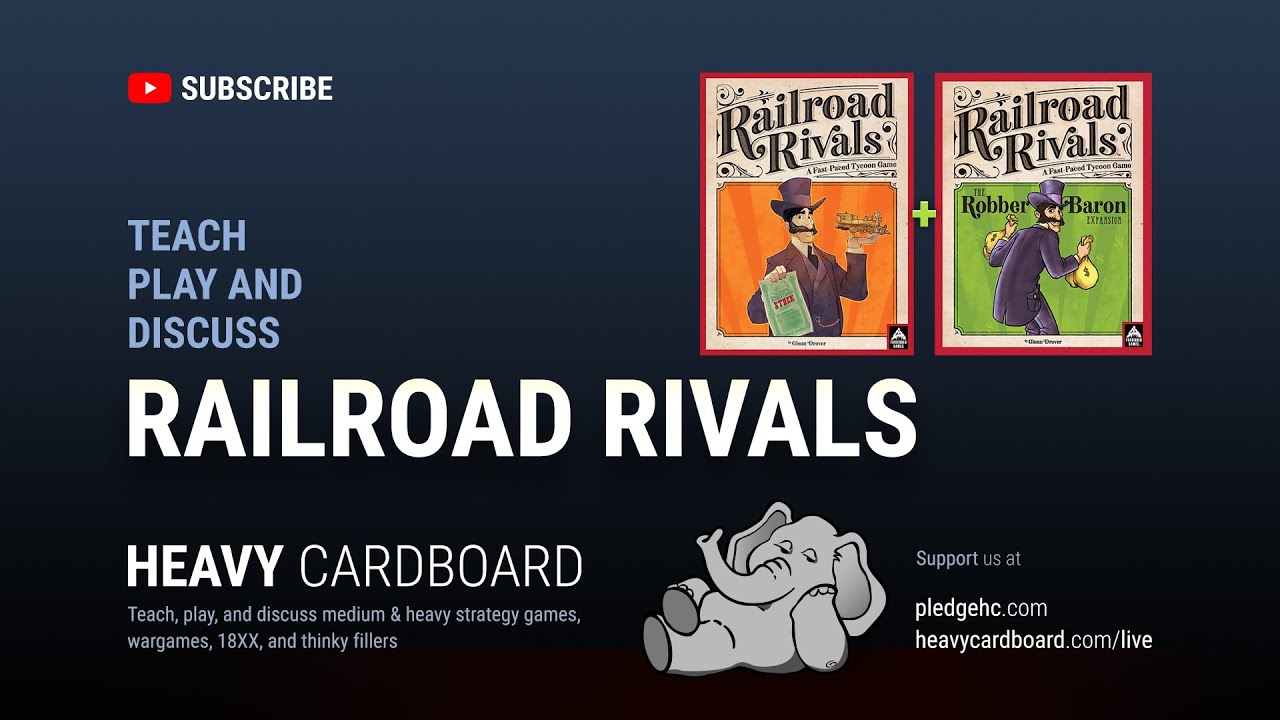 Railroad Rivals: The Robber Baron Expansion 3p Teaching & Play-through by Heavy Cardboard