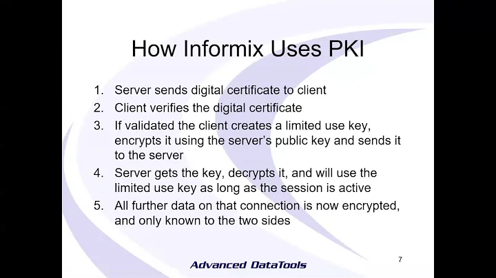 Informix Client Server Encryption by Thomas Beebe
