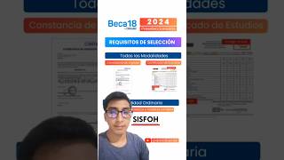 Beca18 2024 I Selection Requirements 🥇#beca18 #pronabec #preseleccionadosbeca18