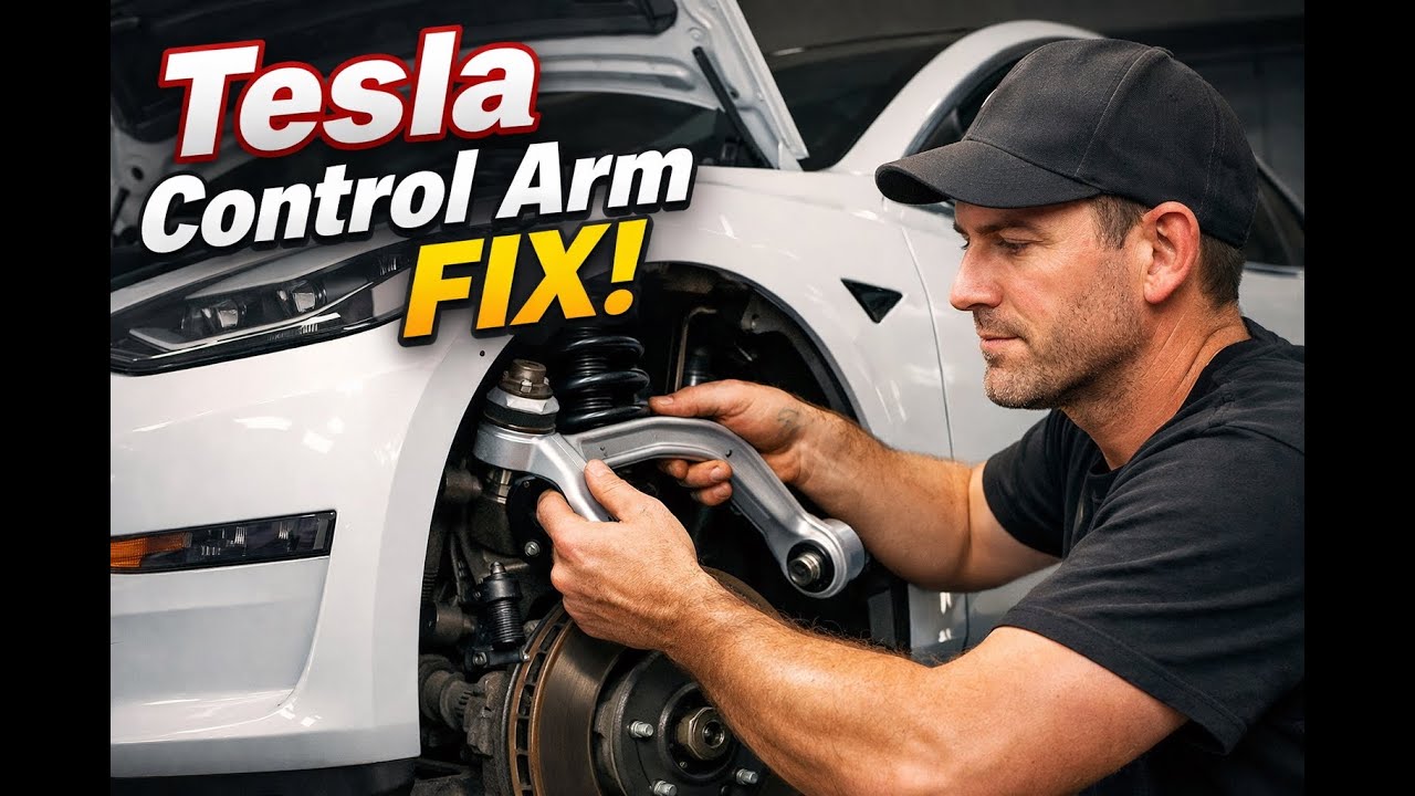 How to replace Tesla Model 3 Upper Control Arms!! - YouTube