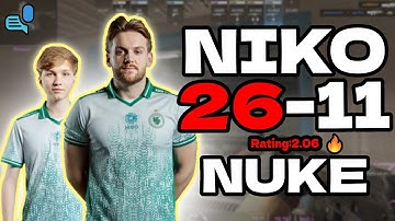 NiKo (26-11) w/m0NESY | nuke FACEIT EU +VOICE | Rating 2.06 | Oct 26, 2025
