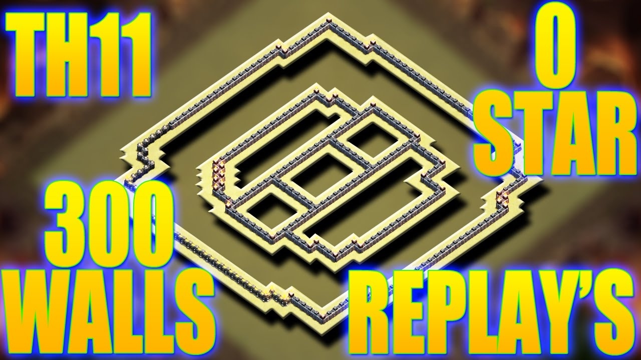 TH11 ANTI 1 STAR BASE WITH PROOF | TH11 300 WALL WITH BOMB TOWER BASE |XMAS UPDATE