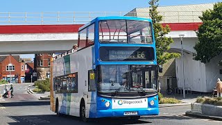 VINTAGE TRIDENT THRASH: Route E2 | W643RND/17643 - Stagecoach North East: Dennis Trident/ALX400