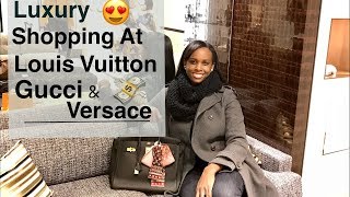 VLOG | Luxury Shopping At Louis Vuitton | Gucci &amp; Versace | TheLuxeBabe