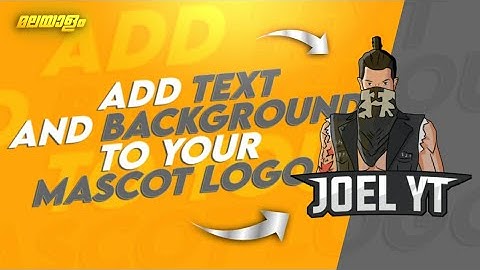 How to add text and background in Mascot logo - Present your logos professionaly 🔥