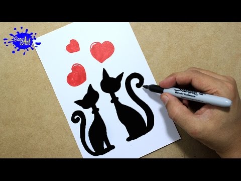 Como Dibujar una CARTA de AMOR Facil GATITOS ❤️( HOW to DRAW a LOVE Letter) Dibujar  Gatos enamorados - thptnganamst.edu.vn