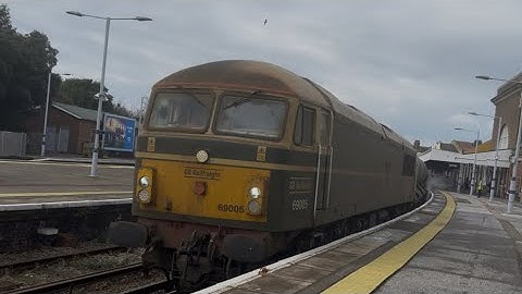 Class 69005 + class 66752, pass Margate on RHTT running 3W74. From Tonbridge. To Tonbridge.
