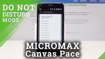 How to Enable Do Not Disturb Mode in MICROMAX Canvas Pace - DND Mode